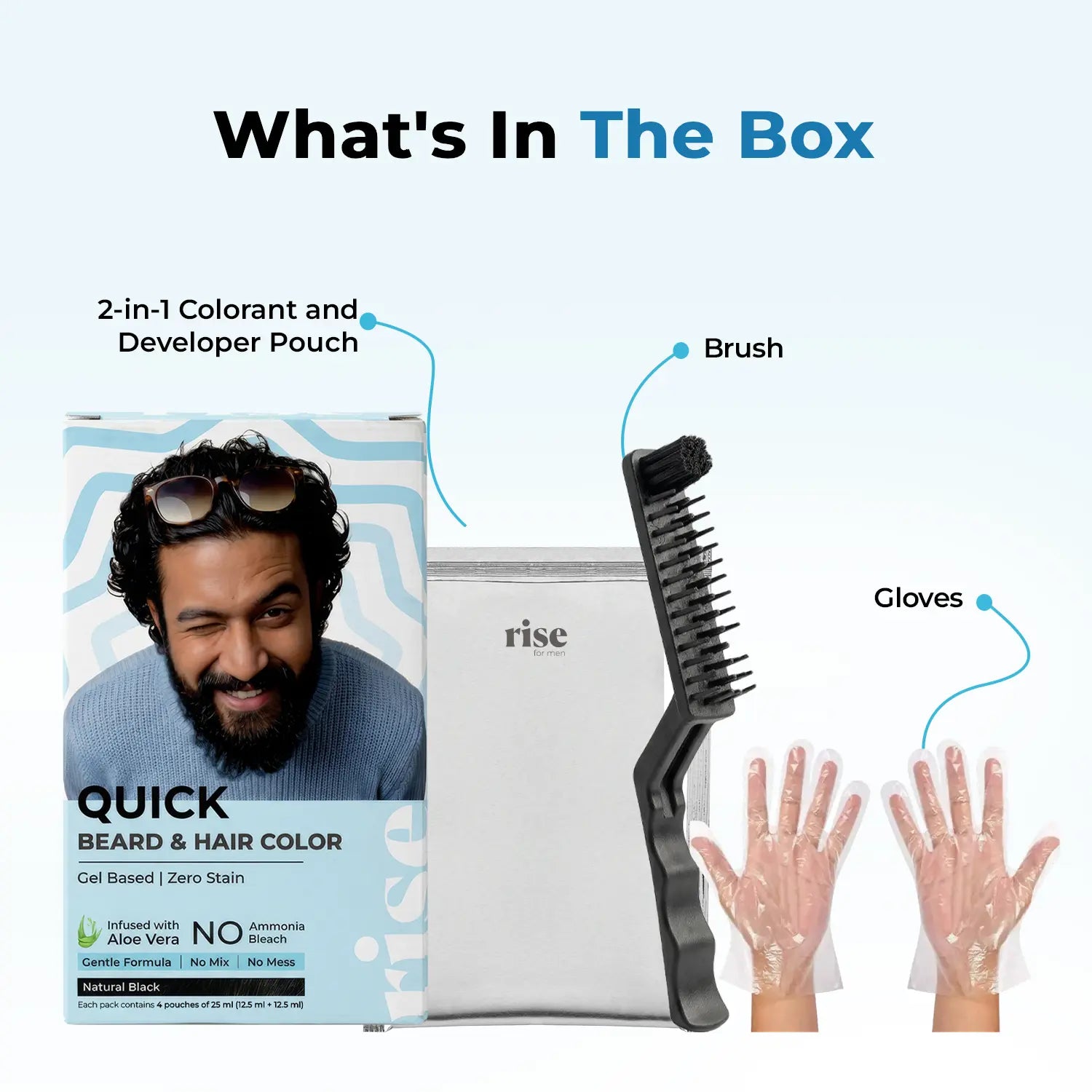 Quick Beard &amp; Hair Color (Sachet, Pack of 4)