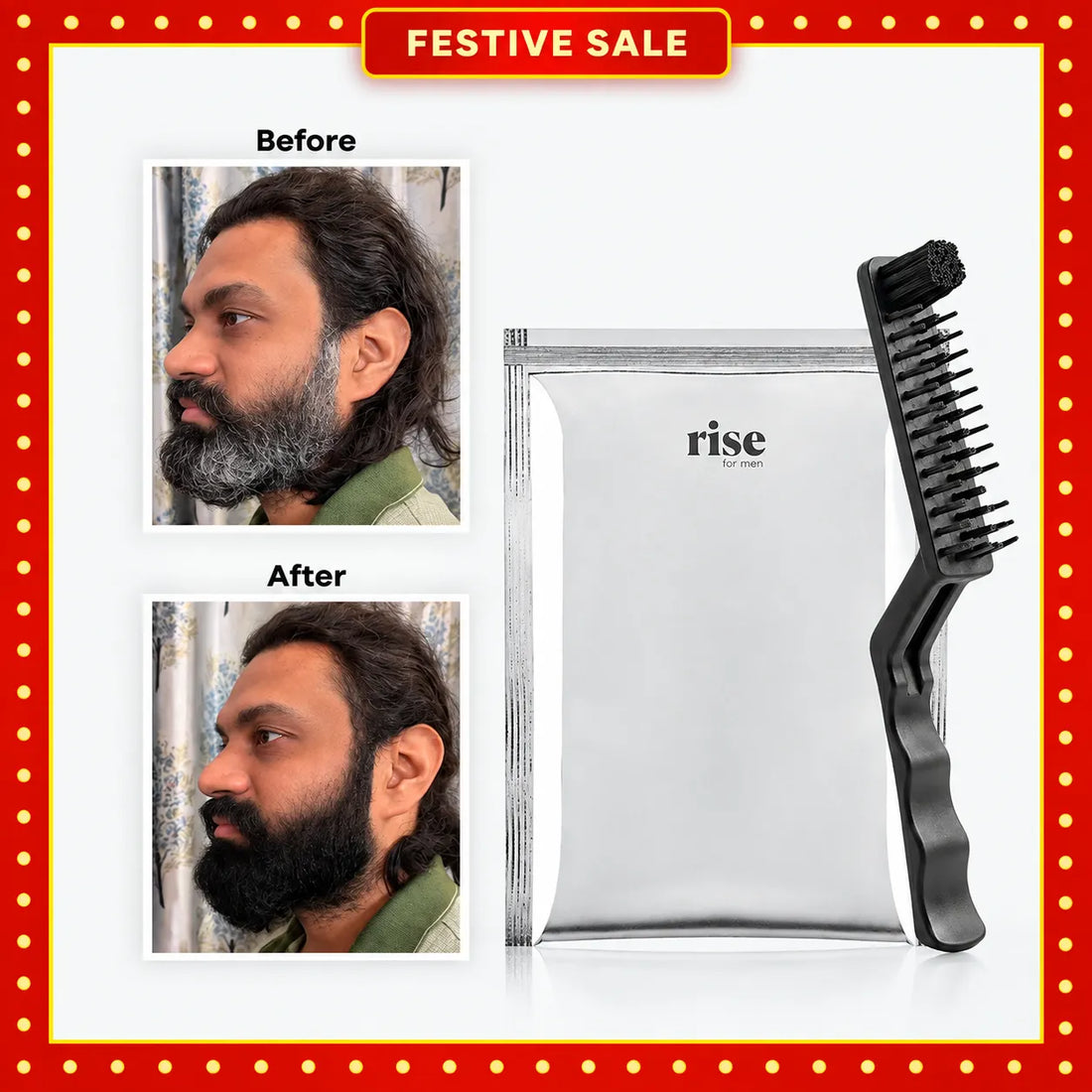 Quick Beard &amp; Hair Color (Sachet, Pack of 4)